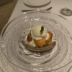 ル・マノアール・ダスティン - 柿のソテー　フロマージュブランのソルベ添え