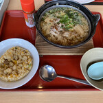 ジョイフル - 鉄鍋醤油ラーメン・半チャーハンセット