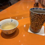 上野藪そば - 焼酎2杯目は、蕎麦茶で割りました。