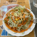 インド･パキスタン料理 ホット・スプーン - サラダ(多めですがドレッシングはアッサリしてるので美味しく頂けました)