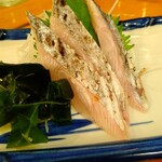 丸冨水産 - 太刀魚刺身（680円）