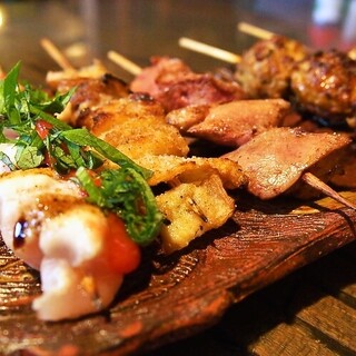 Delicious Grilled skewer and sake