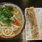 セルフうどん 天狗 - かけうどん+ちくわ天