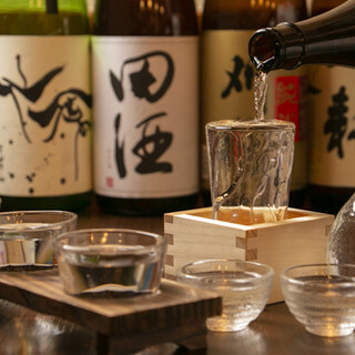 [A nice selection for alcohol lovers] 5 to 6 types of rare sake are always available