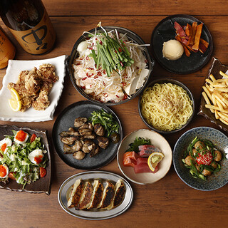 All-you-can-drink included♪ Hakata Motsu-nabe (Offal hotpot) and our signature charcoal-grilled course, 7 dishes total, 2,480 yen