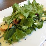 宇豆基野 - 宇豆基野ブランチ 2600円 の青リンゴ、蛍烏賊(ホタルイカ)、蛸のやわらか煮、薫製平湯葉のサラダ