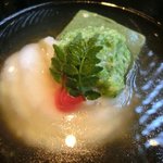宇豆基野 - 宇豆基野ブランチ 2600円 の鮎魚女(アイナメ)とよもぎ豆腐の清汁仕立て