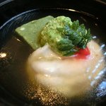 宇豆基野 - 宇豆基野ブランチ 2600円 の鮎魚女(アイナメ)とよもぎ豆腐の清汁仕立て