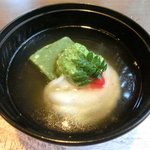 宇豆基野 - 宇豆基野ブランチ 2600円 の鮎魚女(アイナメ)とよもぎ豆腐の清汁仕立て