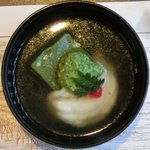 宇豆基野 - 宇豆基野ブランチ 2600円 の鮎魚女(アイナメ)とよもぎ豆腐の清汁仕立て