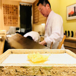 日本橋 蕎ノ字 - ◎スミイカは塩で頂く。身は柔らかくて美味い！