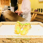 日本橋 蕎ノ字 - ◎ブロッコリーの天ぷら