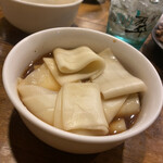 Ishinabe No Guchi Shiroganetei - シメの麺。何麺だったのか忘れた。イッタンモ麺