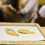 日本橋 蕎ノ字 - ◎銀子はからっと揚がっいて美味い！