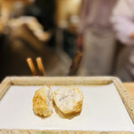 日本橋 蕎ノ字 - ◎白子の天ぷらはアツアツ。