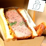 日本一分厚いカツサンド 大阪とんかつ - 