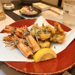 膳蔵 - 海老の磯辺揚げ