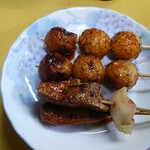 焼き鳥きむら - 肉だんご、レバー