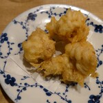 牡蠣と寿司 うみのおきて - 真鱈白子天ぷら