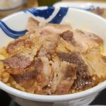 松屋 - 牛豆腐キムチチゲカルビ焼肉セット 生玉子 ライス特盛890円