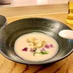 鮨おばな - 白子の摺流し　沁み渡りますな