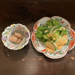 かもめ食堂 - スズキの白子煮&サラダ