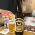 鉄板酒場 鐵一 - サッポロラガー（赤星）大瓶　619円