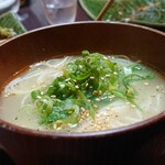 炭焼き ほとり - 鶏スープのにゅうめん(小)