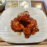 韓国家庭料理スリョン - ヤンニョムチキン定食 890円 ♪
