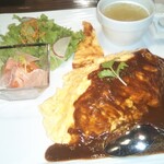 雪詩慕雲 - ワンプレートランチ、オムライス。