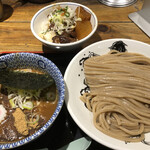 松戸中華そば 富田食堂 - 濃厚つけ麺　角煮丼　22年2月