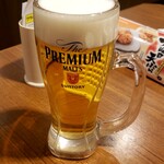 かつはな亭 - 安定の生ビール510円