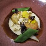 レストラン ラフィナージュ - フォアグラのポワレ（アップ）