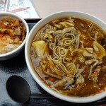 Ramen Kou Bou Haku Ga - ロースー麺￥930+ミニキムチチャーシュー丼￥350=￥1280
