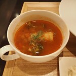 ATSUMI食堂 - 雲丹のクリームパスタセットに付くスープ