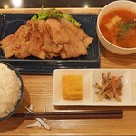 Atsumishokudou - 信州三元豚 太郎ぽーく 味噌漬け定食（ご飯大盛り）（お肉2倍）