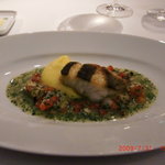 レストラン カーウントカー - 鱸のソテー　テピヒムッシュテルンのソース　カルトフェルピューレを添えて