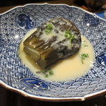 広尾 一会 - 水ナスの白みそ仕立て。これもお出汁の良さが印象的。