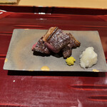 銀座 しのはら - 玉鋼で焼いた青首鴨  自家製柚子胡椒 大根おろし