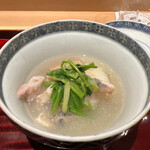 銀座 しのはら - 甘鯛と蛤と下仁田葱の鍋