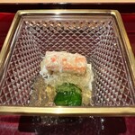 銀座 しのはら - 浜茹で松葉蟹 玉子豆腐 三杯酢ジュレ