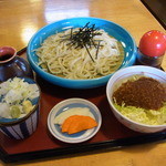 Sougetsu - ざるうどんとまぐろカツ特製ソース丼(麺とミニ丼のセット)、900円