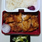 デリカトガクシ - ザンギ弁当&青菜炒め