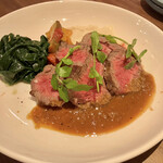 福島 牡蠣と肉たらし ビストロKAI - 淡路牛の薪焼き　マディラソース