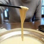 奈良町豆腐庵 こんどう - 豆乳鍋　生湯葉