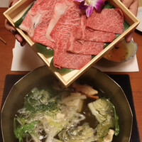 北新地しゃぶしゃぶすき焼き きらく - 黒毛和牛和牛3種のしゃぶしゃぶ
                    (ロース･もも肉しゃぶしゃぶ)