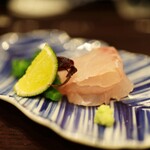 鳥田中 - しっとりと吸い付くテクスチャー。白甘鯛昆布締め