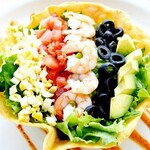 Cobb salad with lots of ingredients