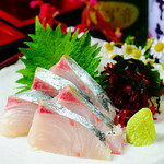 seasonal fish sashimi