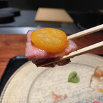 薪炭まだら - 豚さんはキンカンソースで甘酸っぱさと合体させる